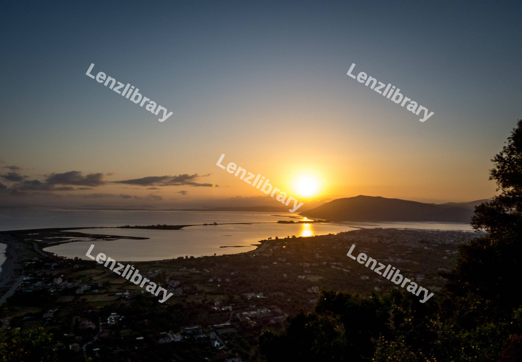 Sunset with channel view